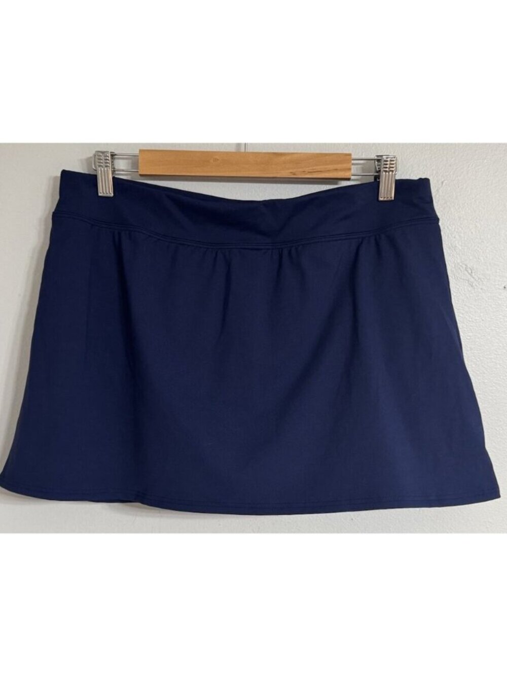 Swim Skort Skirt Women’s Size 14 Navy Blue Athletic Pull-On NWOT